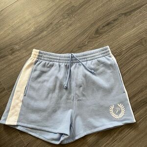 Victoria Secret Pink Blue Ivy Fleece Shorts Size M
